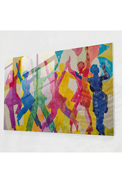 Popcas Playful Dancers Glass Print Wall Art, Henri Matisse, Modern Art, Glass...