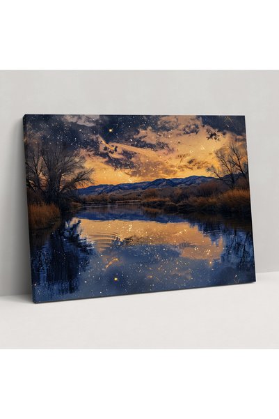 Popcas Vincent Van Gogh Yıldızlı Gece Nehir Duvar Sanatı, Vincent Van Gogh, K...