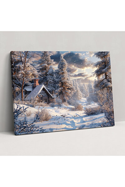 Popcas Kış Manzarası Leonid Afremov Kanvas Tablo, Leonid Afremov, Kanvas Tablo Tablo