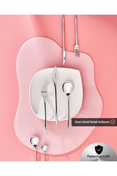 Karaca Premium 84 Parça 12 Kişilik Çatal Kaşık Bıçak Kutulu Yüksek Kalite Paslanmaz Çelik