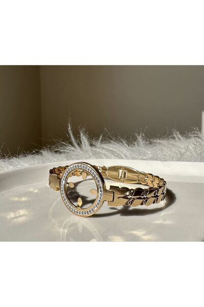 Doğaltaş Çeyrek takılan bileklik çeyrek çerçeveli kelepçe bileklik