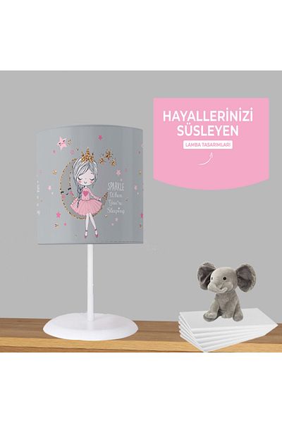 Bebaks Ayperi Girl Table - Lampshade Model