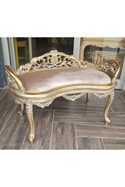 EL YAPIMI Yağız Mobilya Aksesuar Oymali Puf