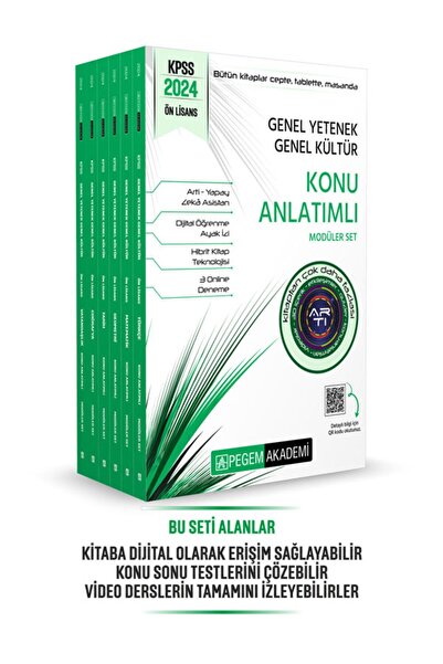 Pegem Akademi GYGK KPSS 2024 Önlisans Konu Anlatımlı Set 6 Kitap