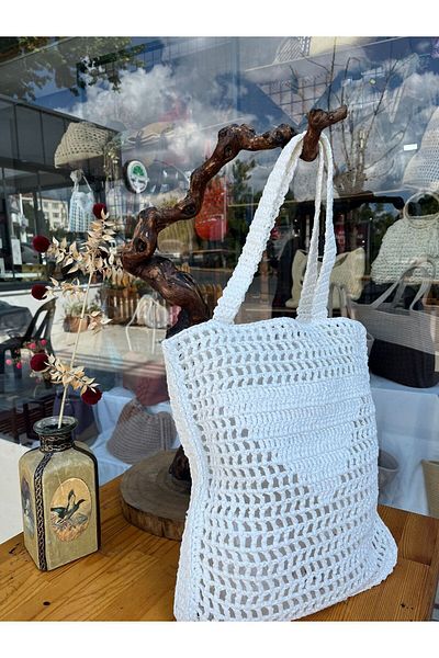 Derin Sanat Unisex Ψάθινη Τσάντα - Μοντέρνα και Μεσαία Χρήσιμη