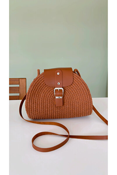 Hazen Home Kordon İpten Omuz Çantası Deri Cep Detaylı Çanta