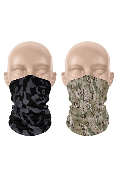 dairaksesuar رباط شعر رياضي مكون من قطعتين - طوق للرقبة وقناع وجه بشريط رأس ب...