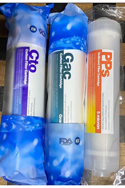 Q water Akua turkSu Arıtma Cihaz 3 Lü Inline Set