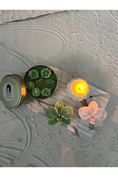 zegacandledesign Zega Metal Kutulu Aromaterapi Dekoratif Hediyelik Soya Mum (...