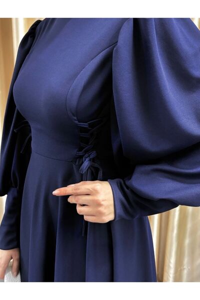 modasusev Φόρεμα Τσαμιράνι με λεπτομέρεια από κορδόνι και μανίκια μπαλόνι