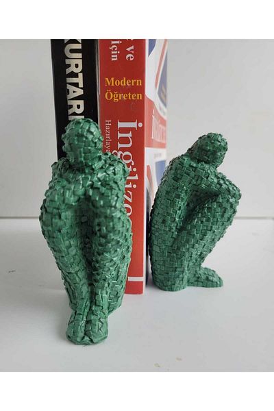 KARRA 2-Piece Green Book Holder Decorative Object Set