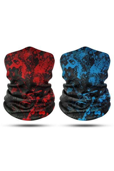 dairaksesuar 2-Piece Sports Headband, Neck Gaiter, Bandana, Balaclava, Headband, Face Mask Set