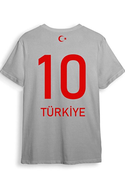 The Baski Tricou alb premium - 100% bumbac, imprimat echipa națională a Turciei