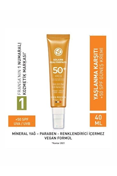 Yves Rocher 50 SPF Yaşlanma Karşıtı Güneş Kremi solaire Peau Parfaite-40 ml