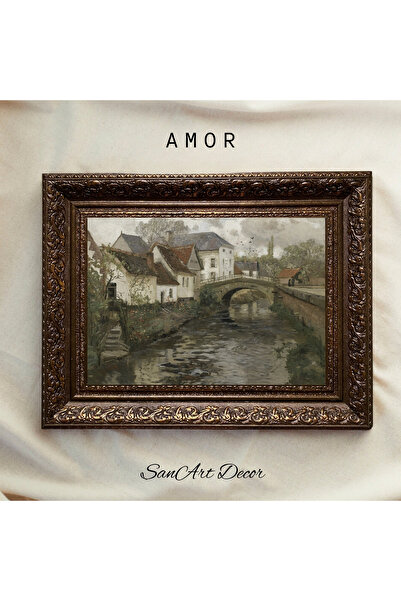 Sanart ÖZEL SERİ Vintage Tablo, Yağlı Boya Tablosu, Çerçeveli Tablo, Sanatsal...