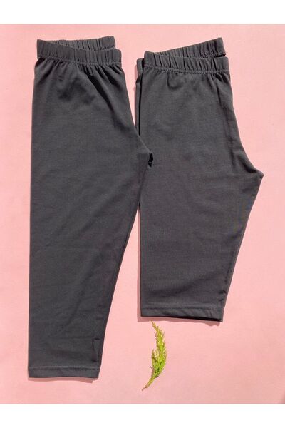 LEYNA BUTİK Жіночі бавовняні лікра чорні капрі та лосини до колін - 1 штука