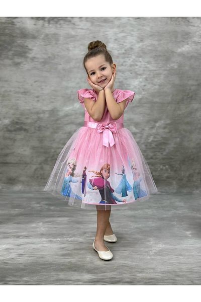 esmacamoda Rochie roz pentru fetiță Elsa