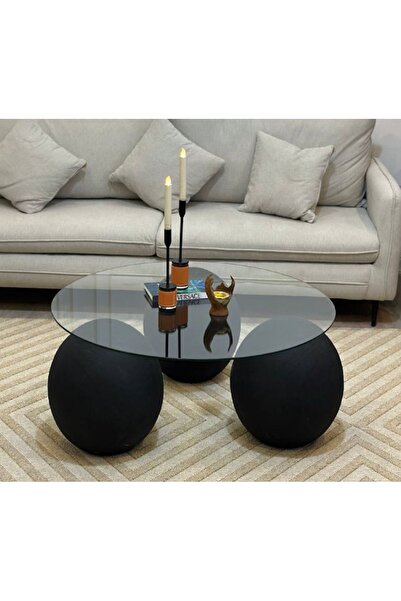 MIARIK DESIGN AHŞAP TOP AYAKLI YUVARLAK ORTA SEHPA