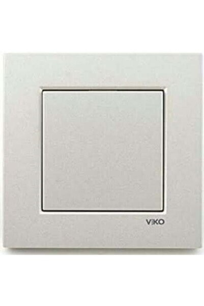 VİKO Viko Artline Novella Metalik Beyaz Tekli Anahtar ÇERÇEVELİ