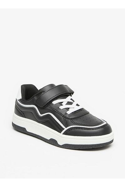 LBL by Shoexpress Colourblock Sneakers with Hook and Loop Closure