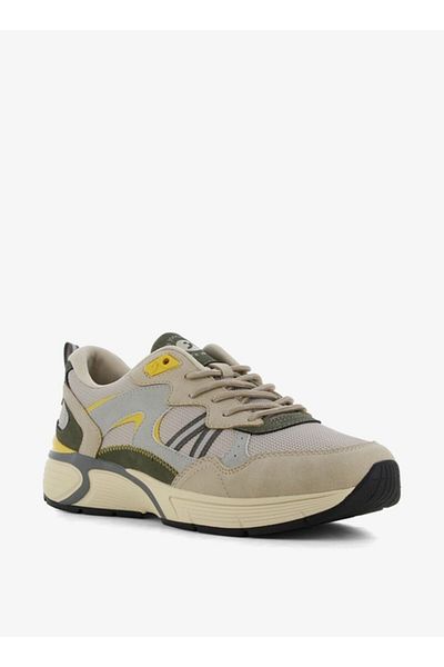 SJ Men's Textured Sneakers with Lace-Up Closure