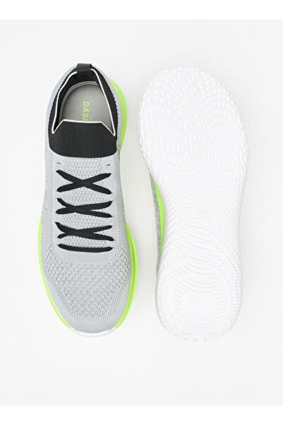 Dash Textured Slip-On Walking Shoes with Lace Detail