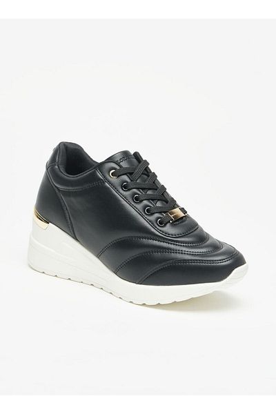Flora Bella by Shoexpress Quilted Lace-Up Low Ankle Sneakers