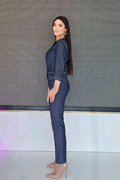 FEVER Nervür detaylı denim pantolon