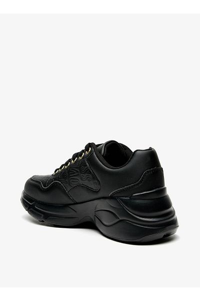 Missy Monogram Embossed Sneakers with Lace-Up Detail