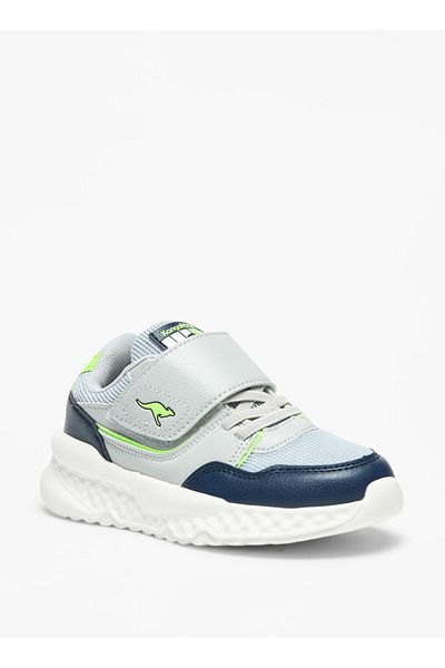 Kangaroos Boys' Colourblock Sports Shoes with Hook and Loop Closure