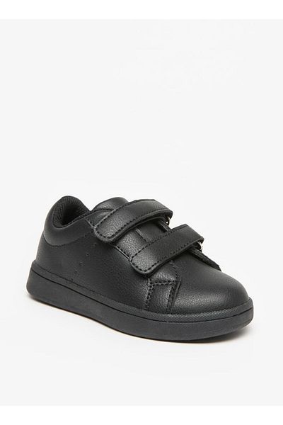 LBL by Shoexpress Panelled School Shoes with Hook and Loop Closure