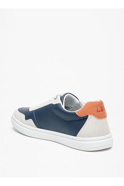 LBL by Shoexpress Solid Low Ankle Sneakers with Lace-Up Closure