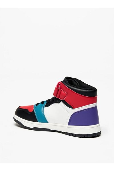 Oaklan by Shoexpress Panelled High-Top Sneakers with Hook and Loop Closure