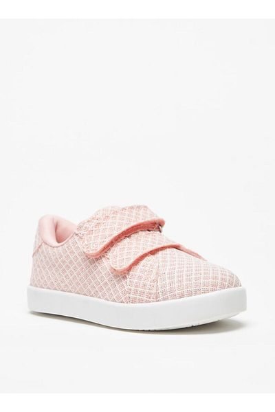 Flora Bella by Shoexpress Textured Sneakers with Hook and Loop Closure