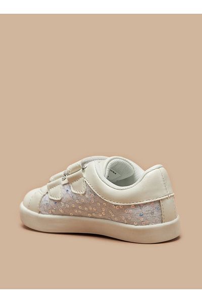 Flora Bella by Shoexpress Embellished Sneakers with Hook and Loop Closure