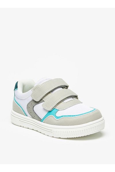 Juniors Colourblock Sneakers with Hook and Loop Closure