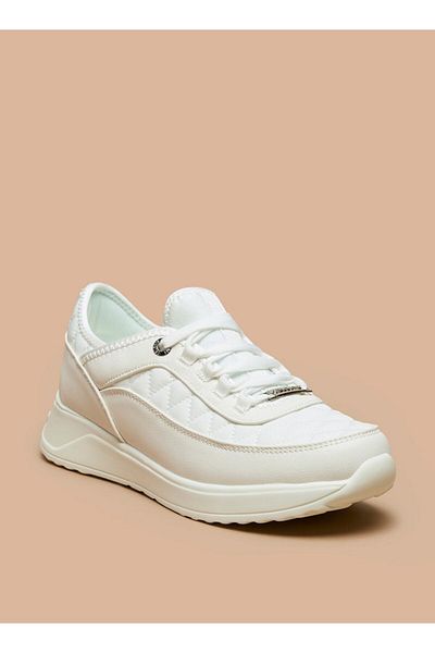 Celeste Women's Quilted Sneakers with Lace-Up Closure