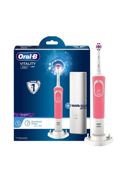 Oral-B ORAL B Vitality 200, Travel Case, Ergonomic Design, 8 Days Battery, 3D White head - D 100.414.1X BLK
