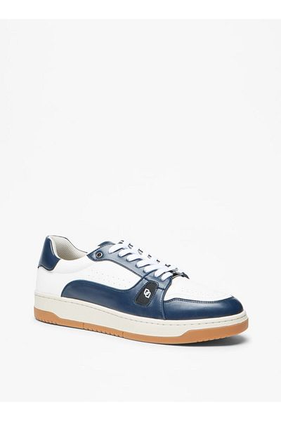 Duchini Men's Panelled Lace-Up Low Ankle Sneakers