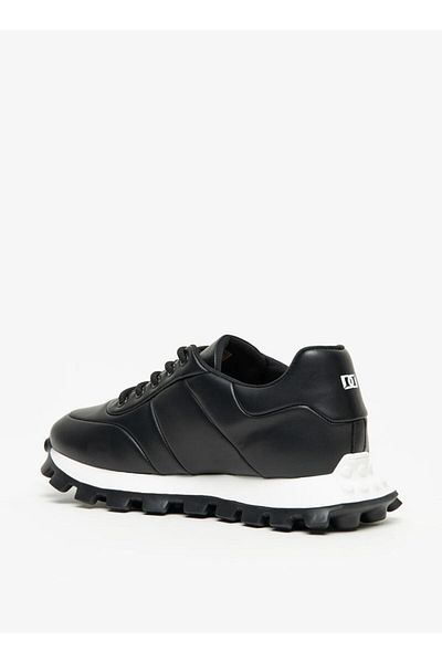Duchini Men's Solid Sneakers with Chunky Sole and Lace-Up Closure