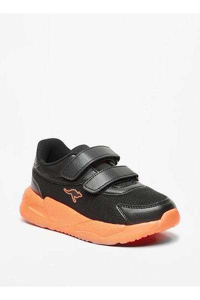 Kangaroos Boy's Textured Sneakers with Hook and Loop Closure
