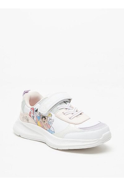 Disney Princess Print Sneakers with Hook and Loop Closure