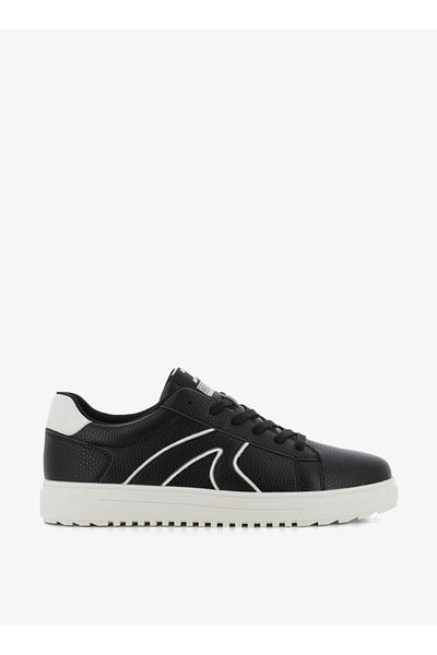 SJ Men's Textured Sneakers with Lace-Up Closure