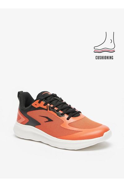 Dash Men's Textured Lace-Up Sports Shoes with Cushioning