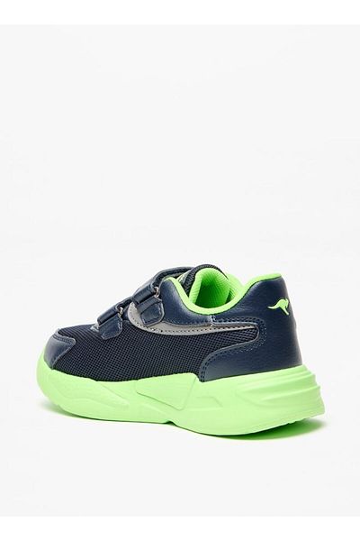 Kangaroos Boy's Textured Sneakers with Hook and Loop Closure