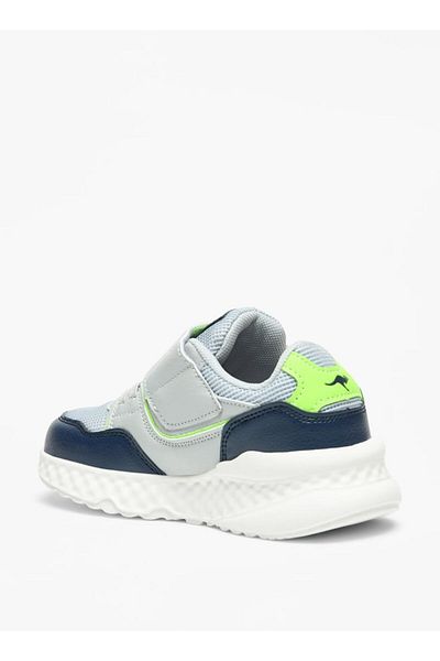 Kangaroos Boys' Colourblock Sports Shoes with Hook and Loop Closure
