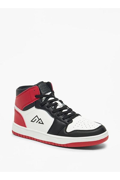 Oaklan by Shoexpress Colourblock High Top Sneakers with Lace-Up Closure