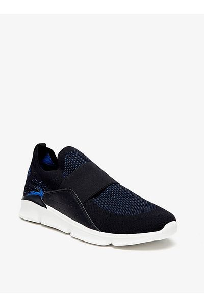 Dash Textured Slip-On Sports Shoes with Panel Detail
