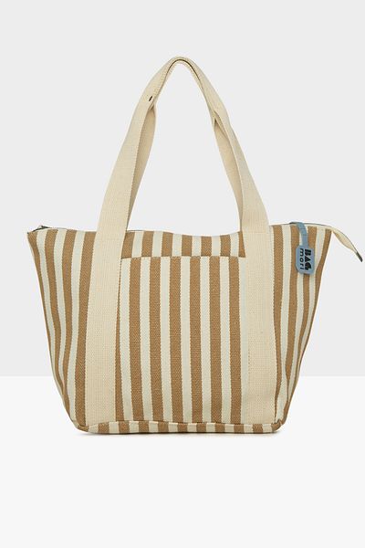 Bagmori Mink Women - Striped Striped Tote Beach Bag M000008488
