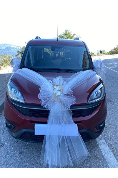 ecrin tuhafiye hobi Pratik Orkide Düğün Arabası Süsleme Seti - Gelin Arabası Süsü - Konvoy Süsü